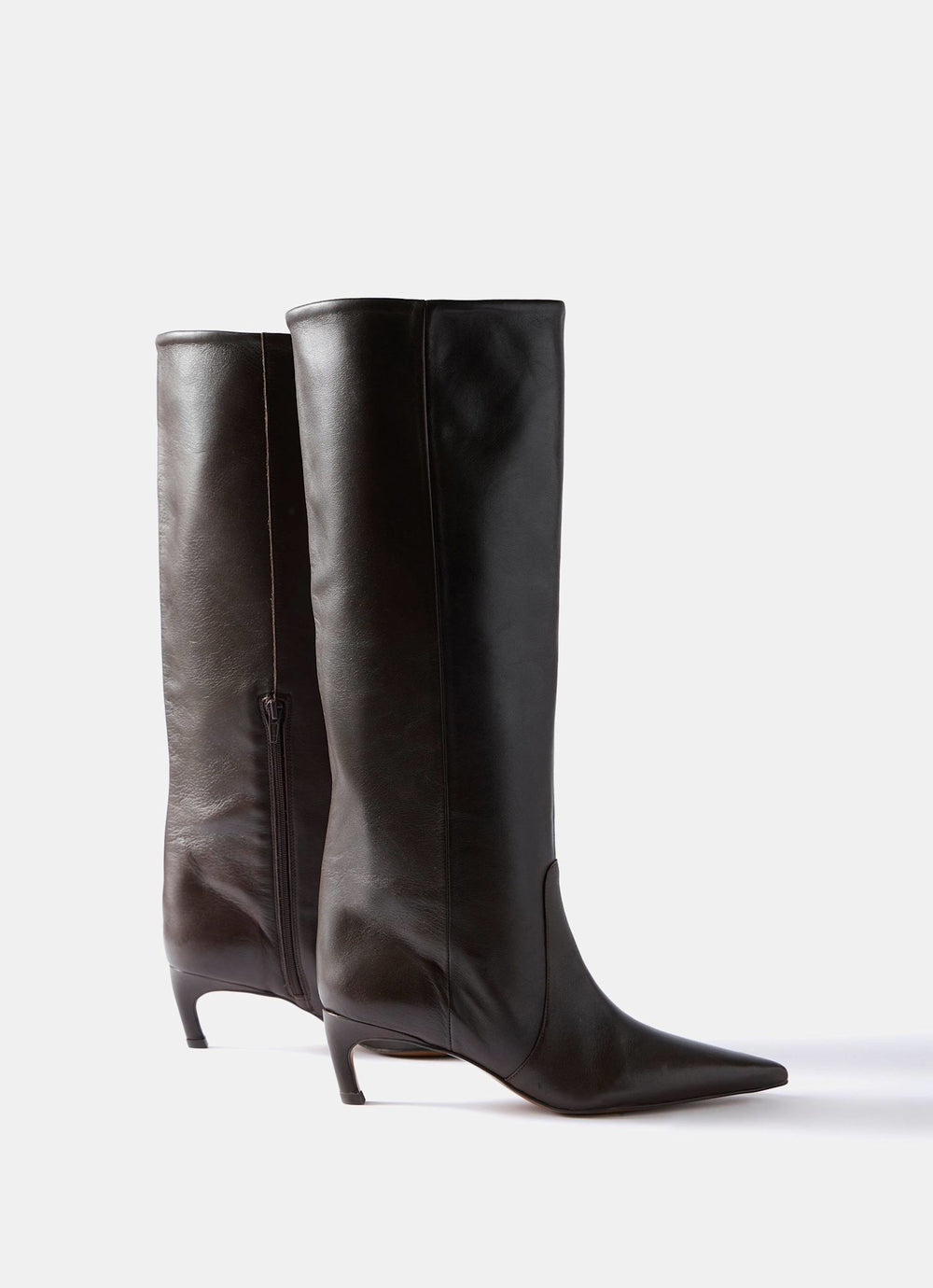 Piper Brown Leather Knee High Boots