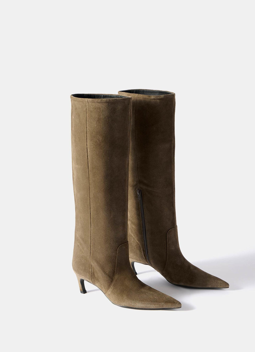 Piper Khaki Suede Long  Boots