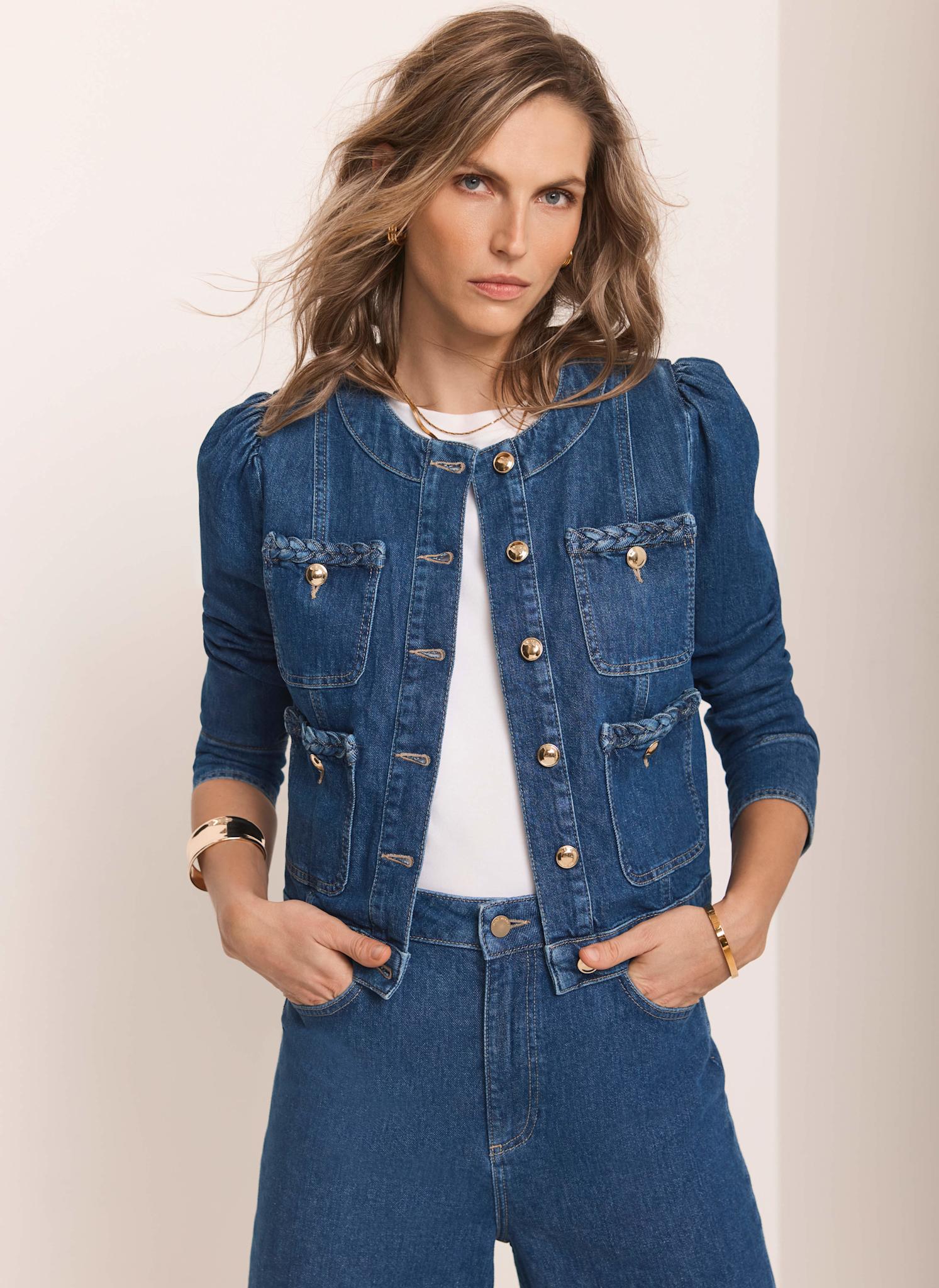 ジャケット・アウター BLUE BLUE / indigo denim jacket Indigo Linen Patchwork Jacket - BLUE BLUE JAPAN