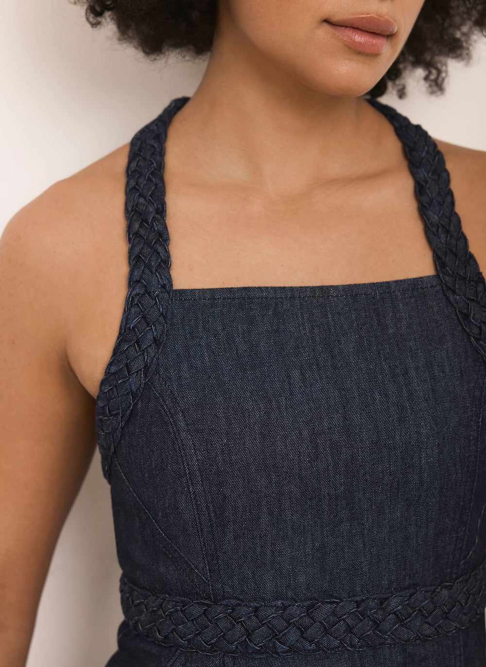 white christmas dresses Moonlight Denim Halter Dress