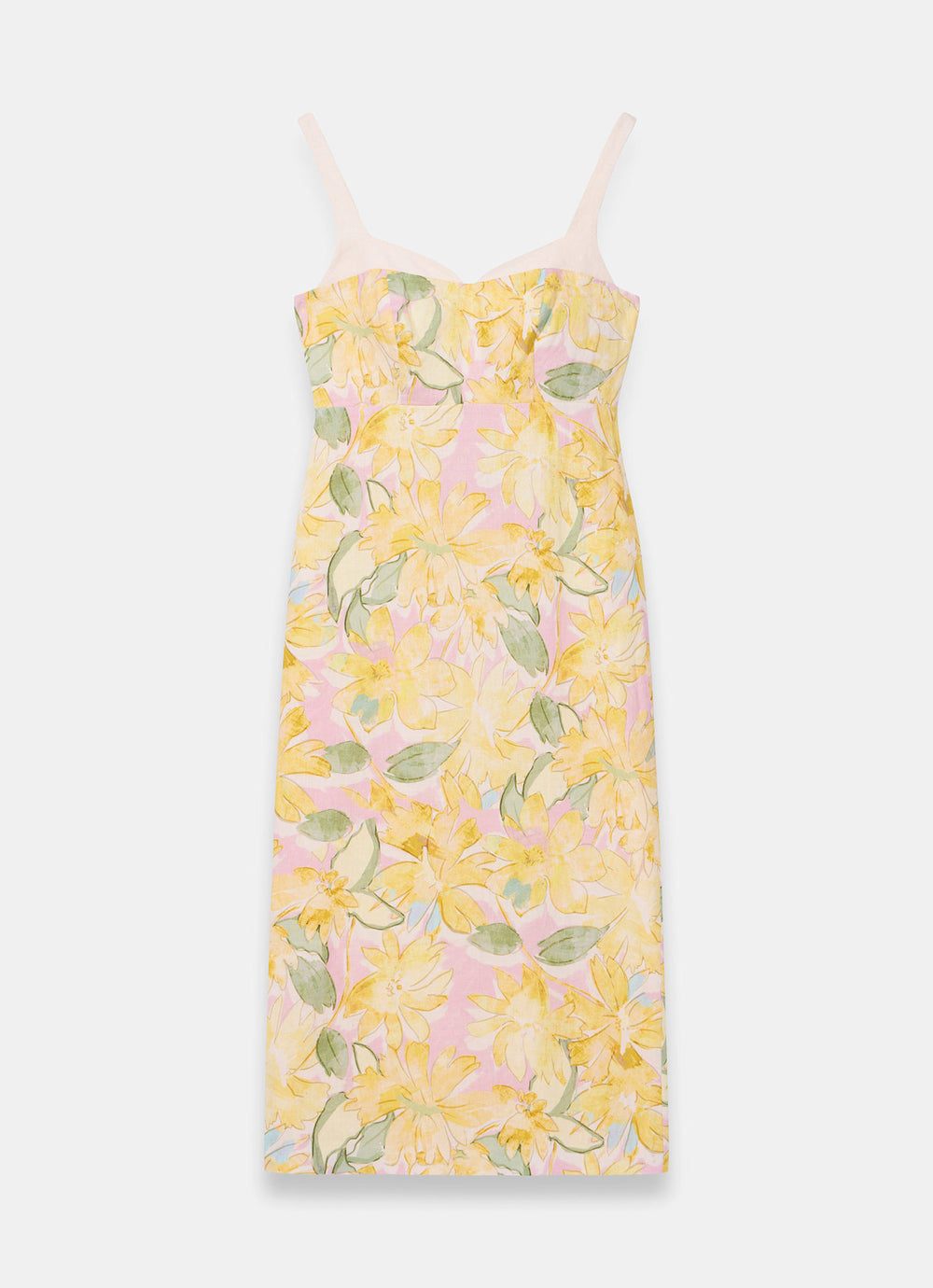 red summer dress linen ROVE Linen Midi Dress - Open-Back Ties