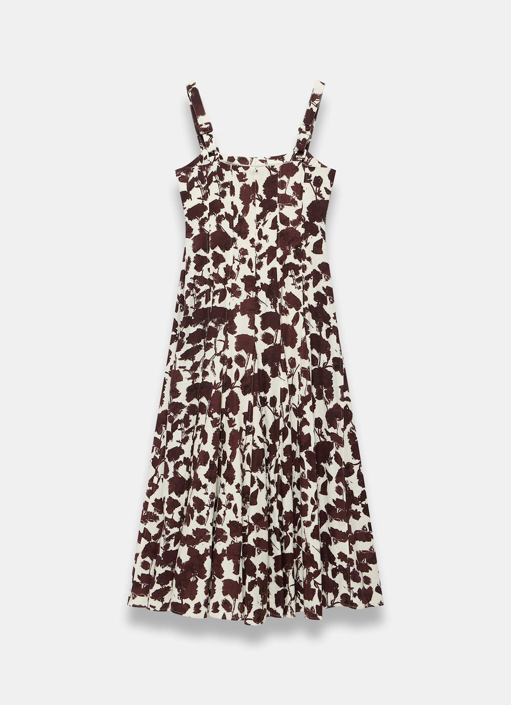 Mint Velvet Women's Linen Blend Printed Midi Dress - Brown - Size 8 Mint Velvet Women's Linen Blend Printed Midi Dress - Brown - Size 8