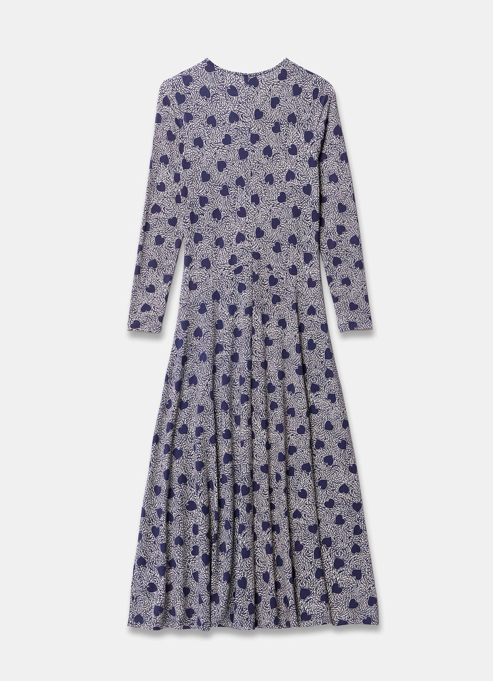 Navy Heart Print Zip Front Midi Dress – Mint Velvet