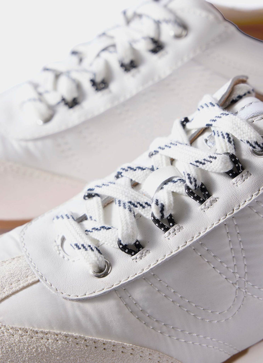 Rach White Suede Detail Trainers
