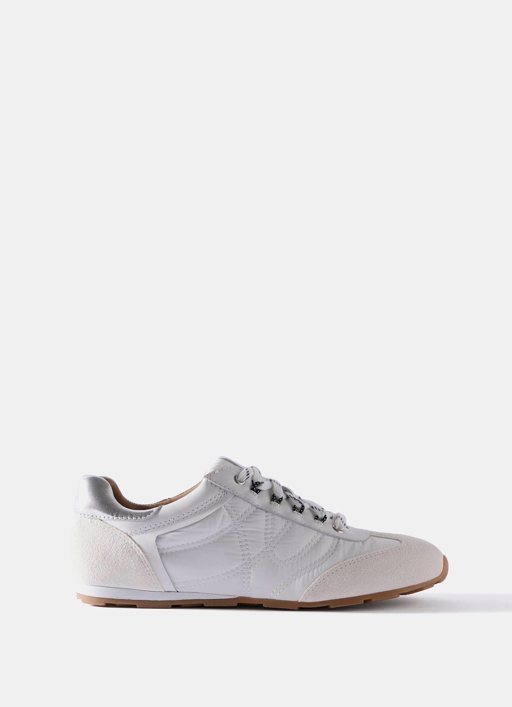 Rach White Suede Detail Trainers