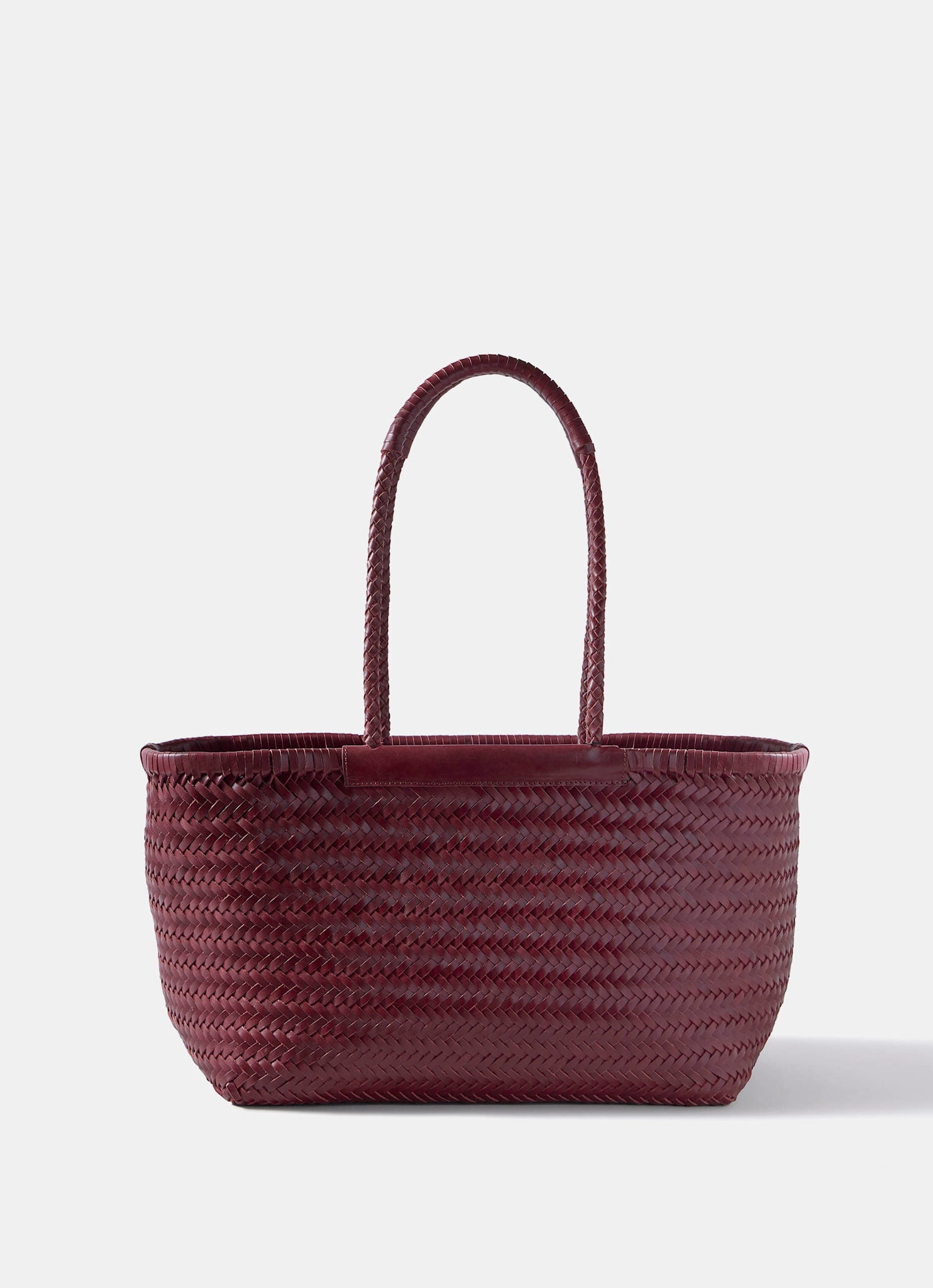 Rae Red Leather Woven Tote Bag – Mint Velvet