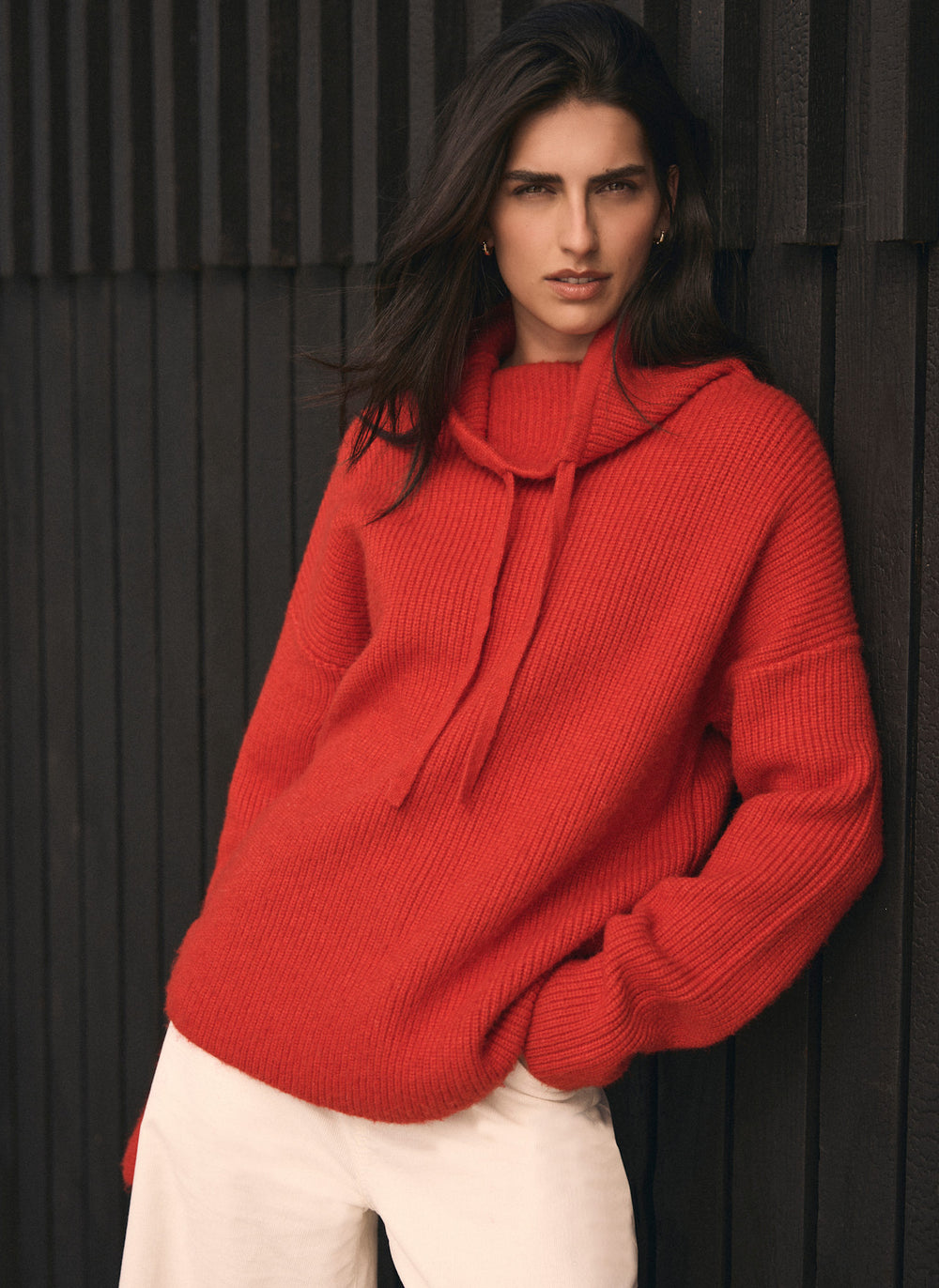 Red Hood Knit Jumper