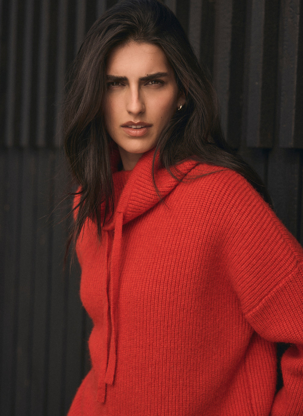 Red Hood Knit Jumper