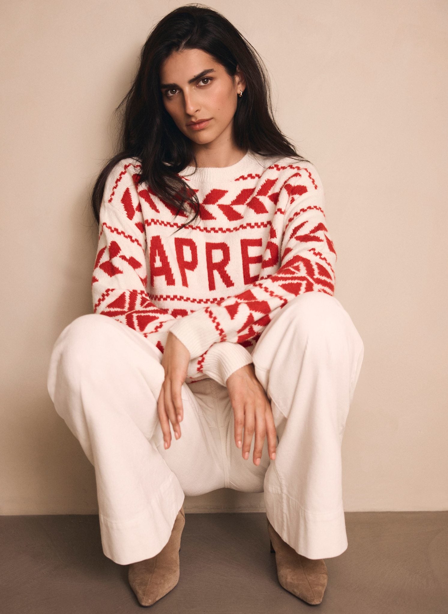 Red Graphic Apres Fair Isle Jumper – Mint Velvet