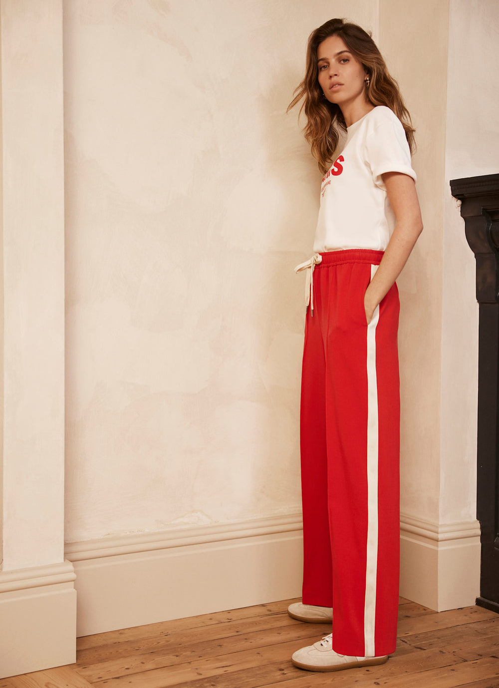 Red Side Stripe Trousers