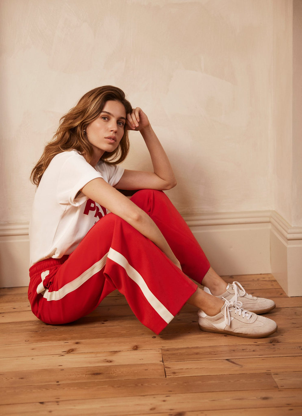 Red Side Stripe Trousers