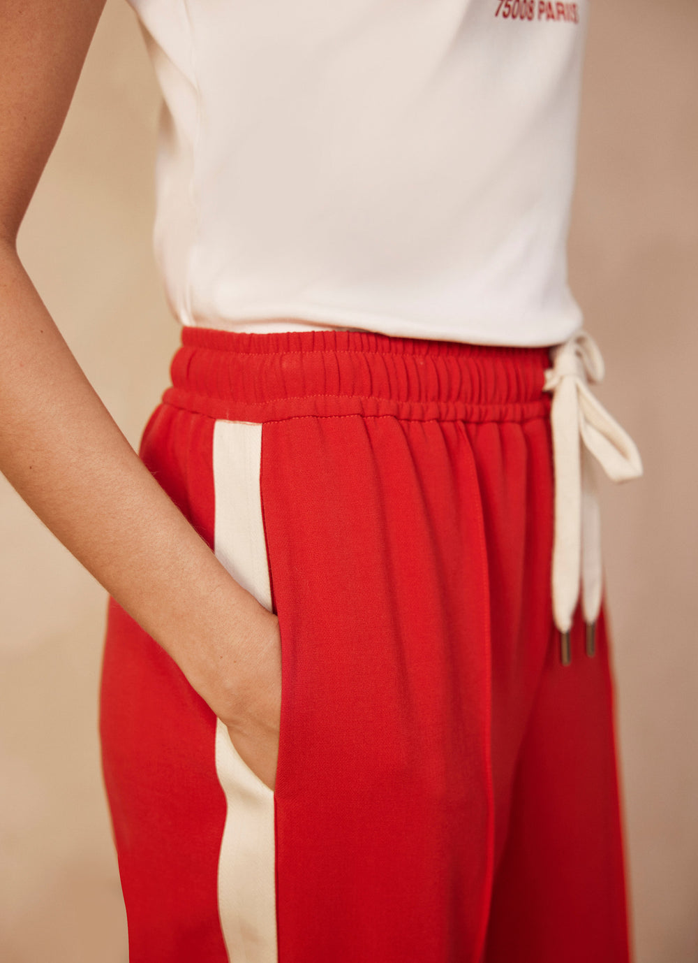 Red Side Stripe Trousers