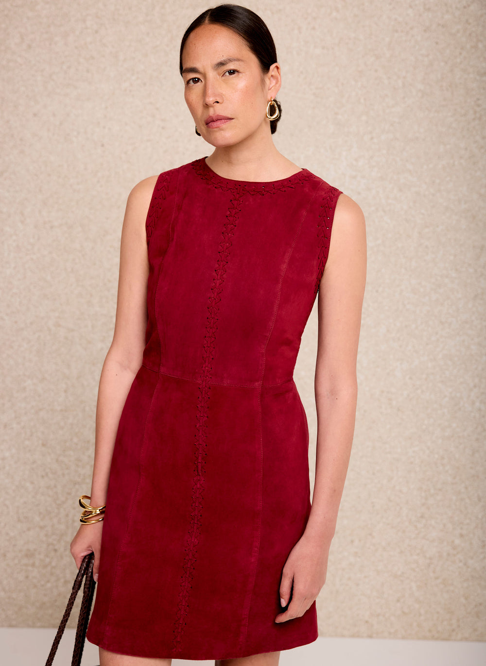 Red Suede Mini Dress