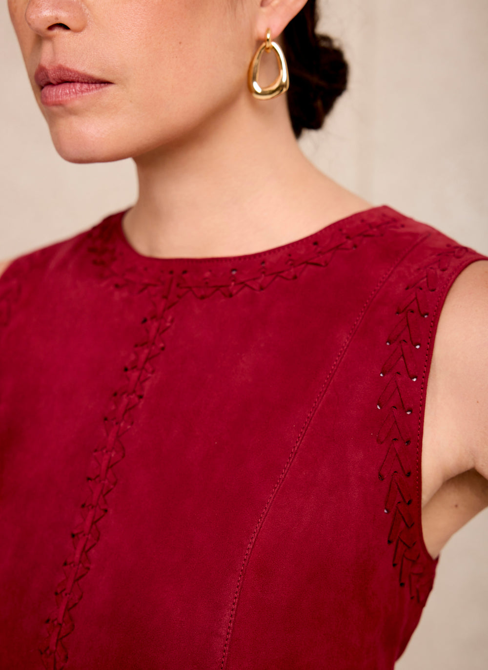 Red Suede Mini Dress