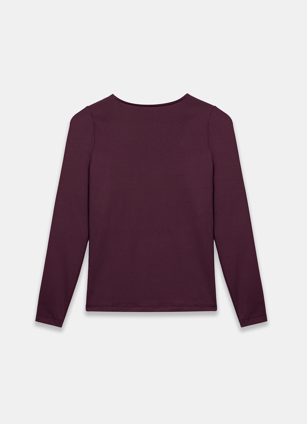 Amoretu Women's Long Sleeve V-Neck Undershirt - Loose Fit Tunic Top, Burgundy, Size Large