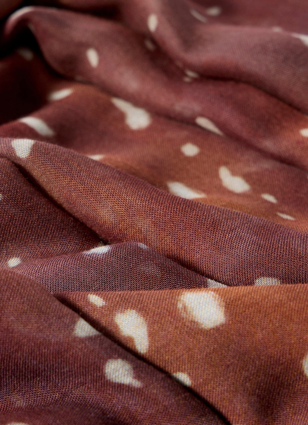 Brown Deer Print Lightweight Scarf