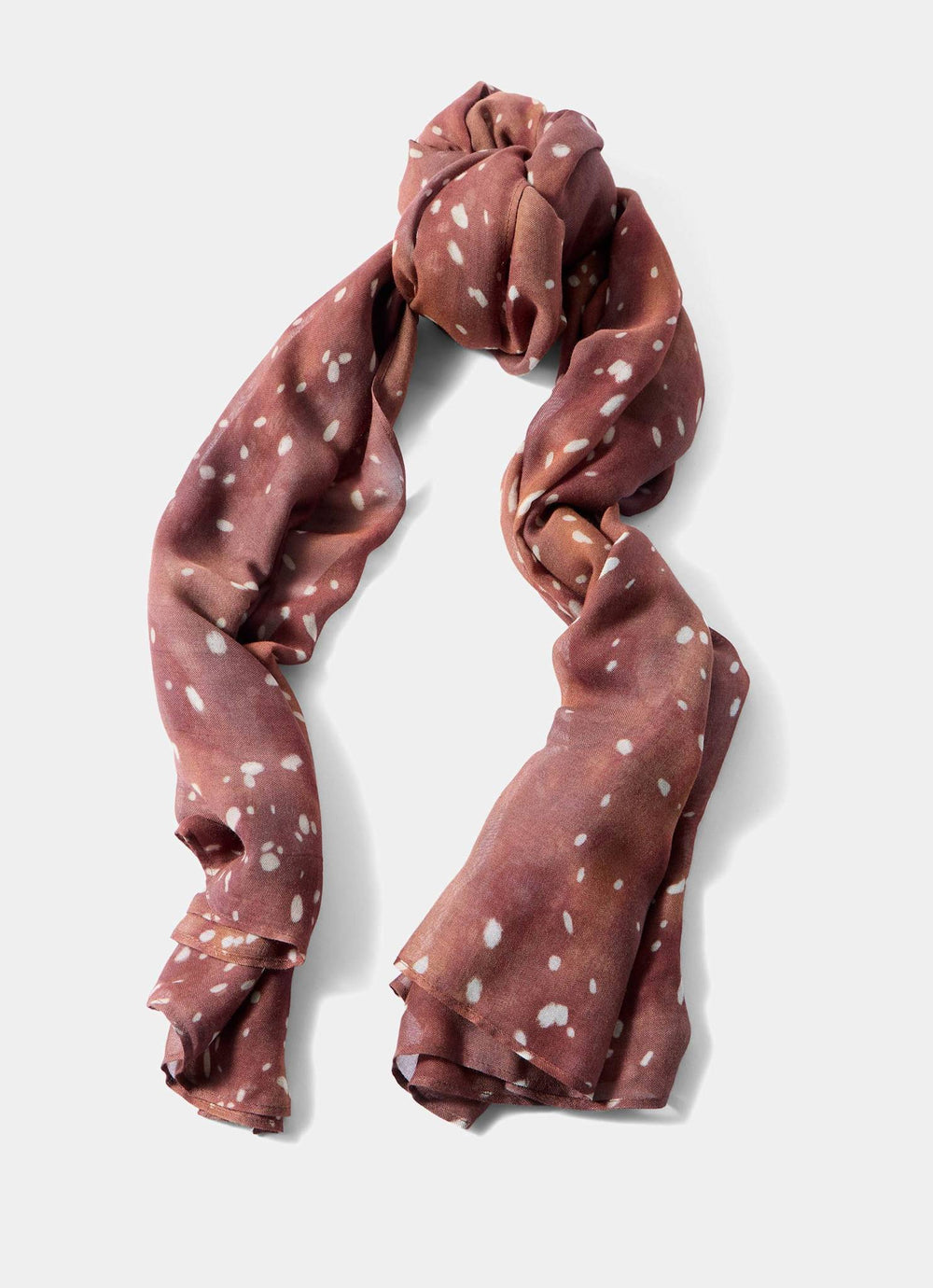 Brown Deer Print Lightweight Scarf
