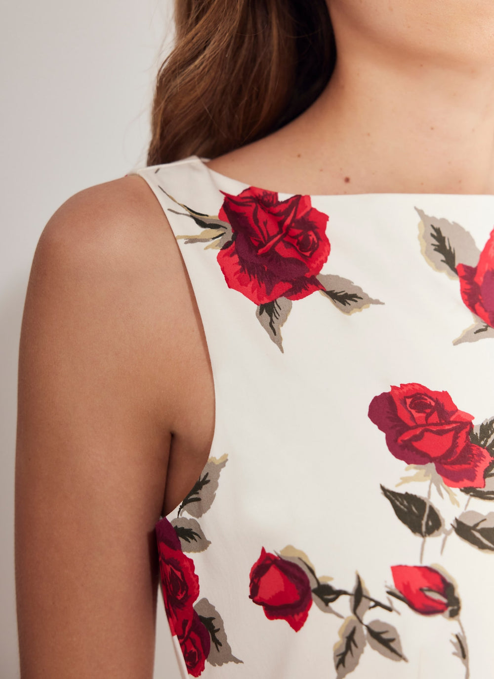 Red Rose Print Midi Dress – Mint Velvet - Main Image
