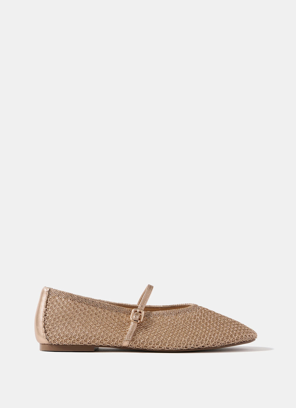 Rosie Gold Woven Pumps