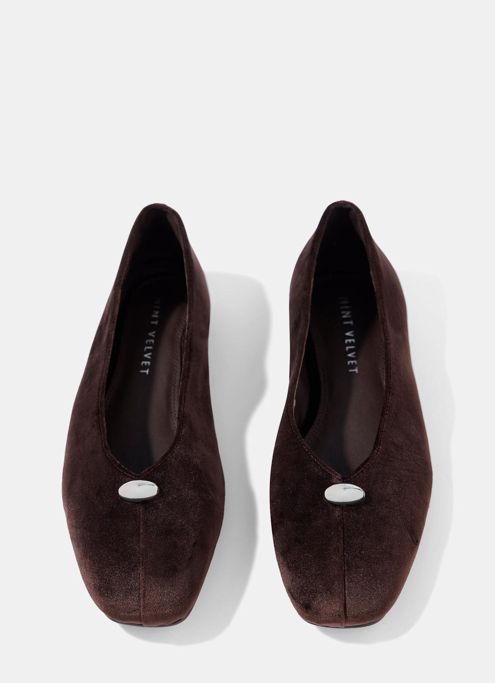 Ruby Brown Velvet Ballet Flats