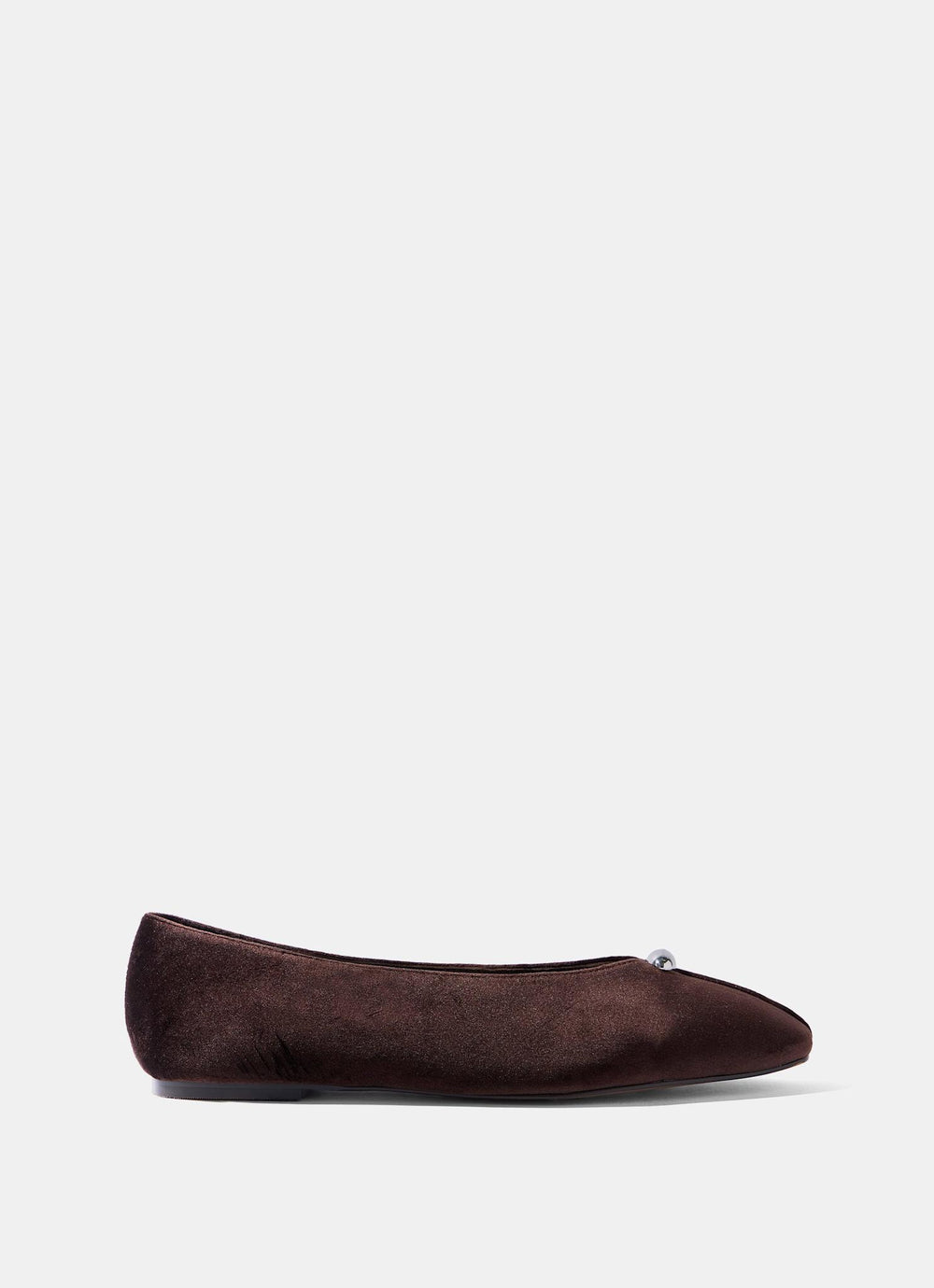 Ruby Brown Velvet Ballet Flats