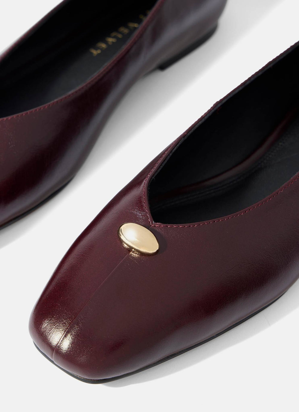 Ruby Burgundy Leather Ballet Flats