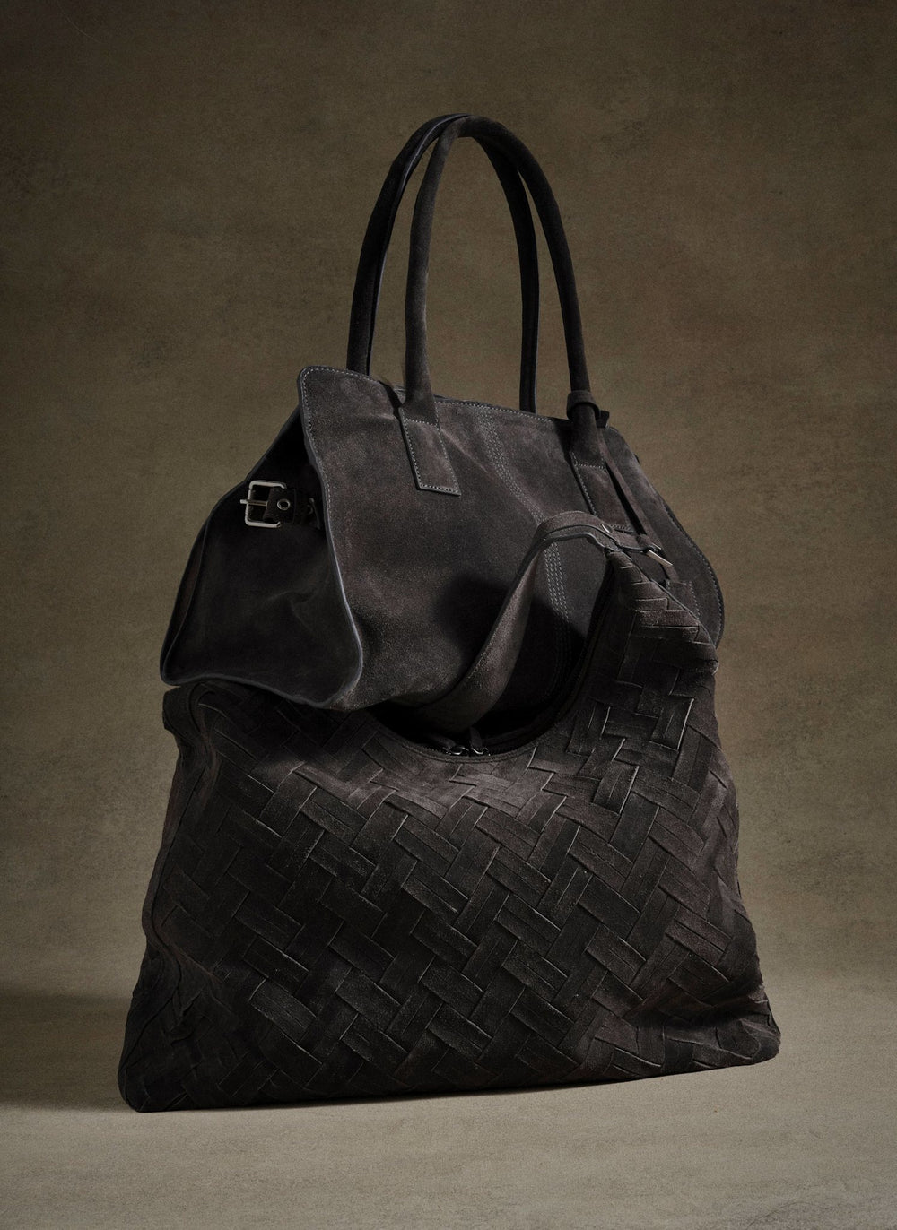 Rue Grey Suede Tote Bag