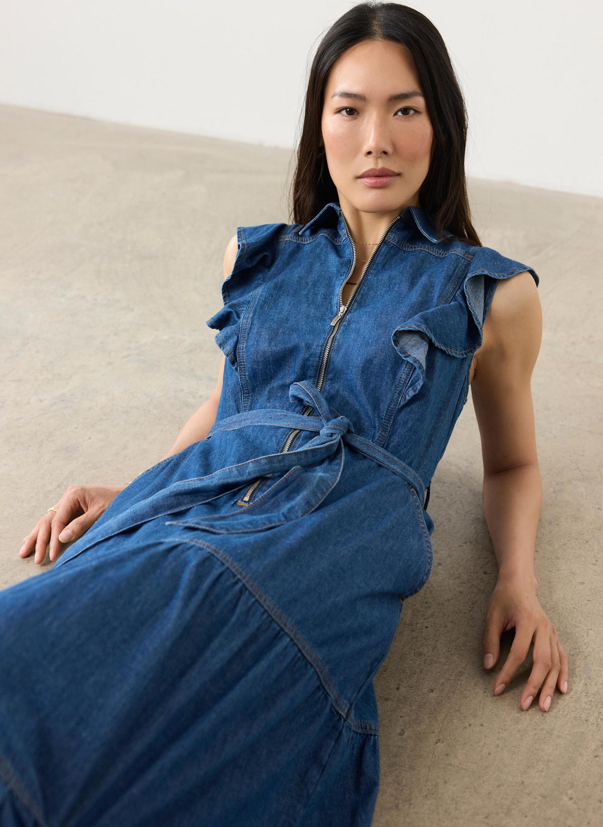 mint velvet denim dress sale Mint Velvet Women's Denim Puff Sleeve Mini Dress - Blue