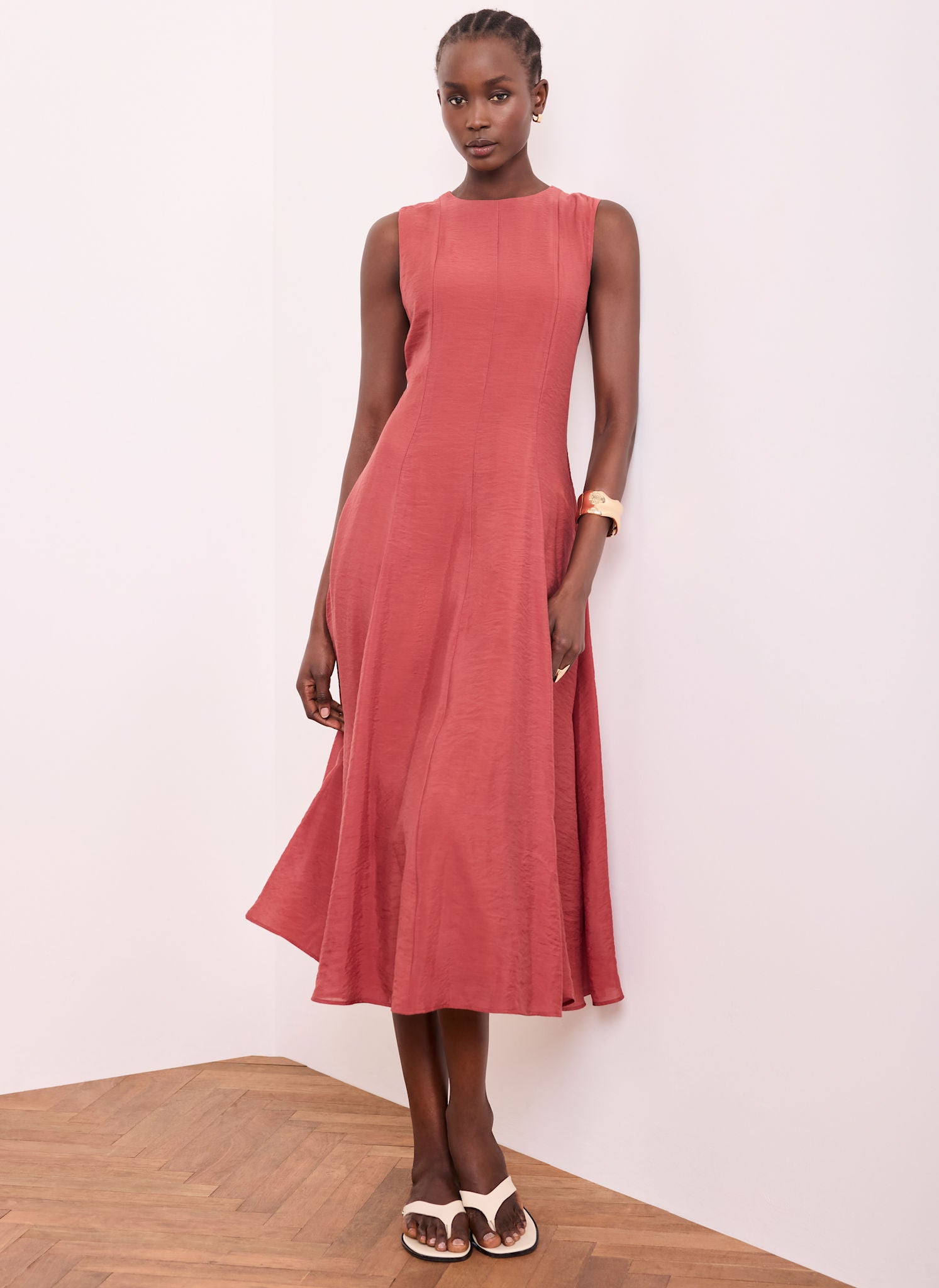 Mie_yamDeuxieme dignity sleeveless Red Sleeveless Midi Dress – Mint Velvet