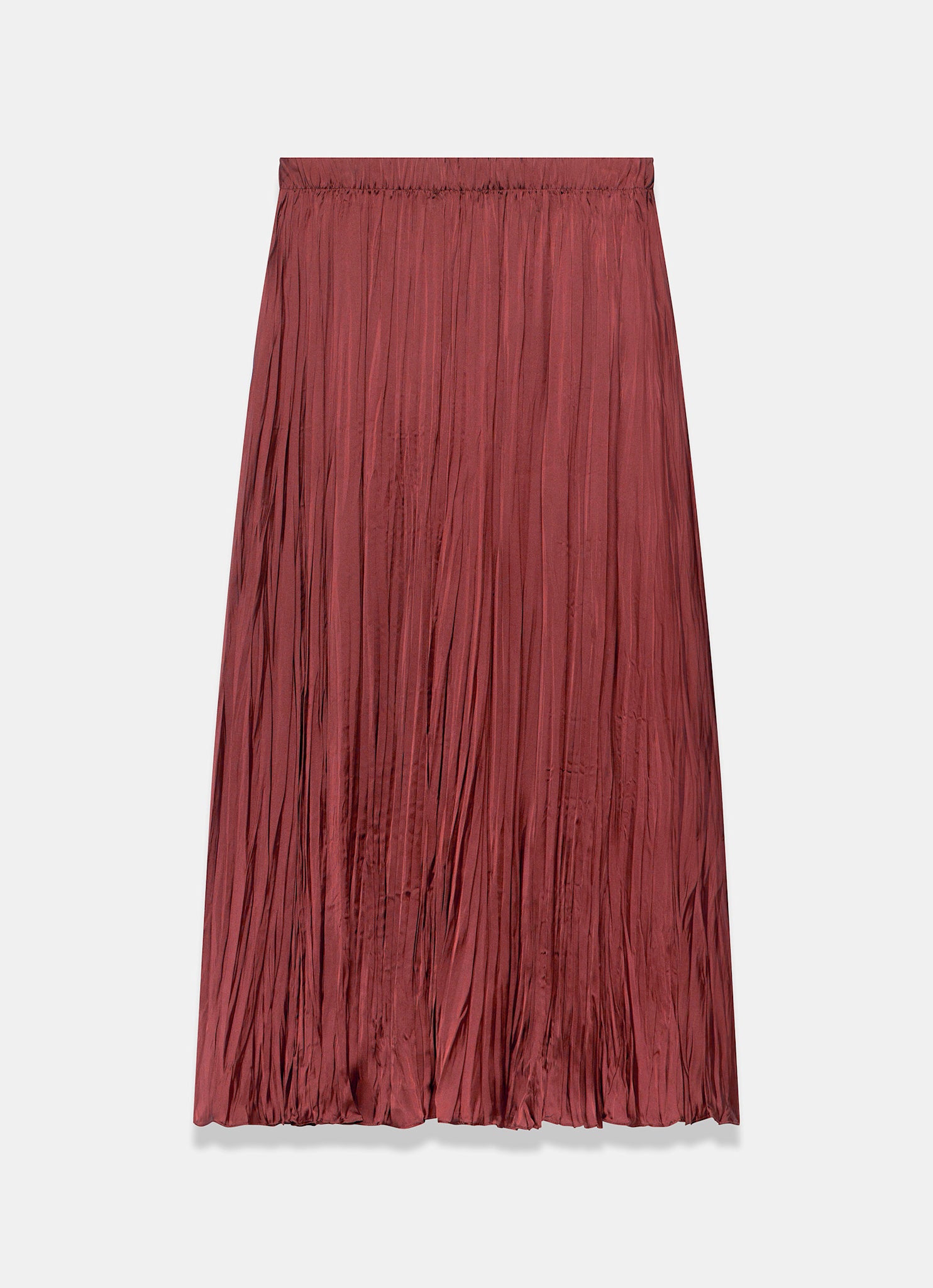 Rust Red Crinkle Maxi Skirt – Mint Velvet