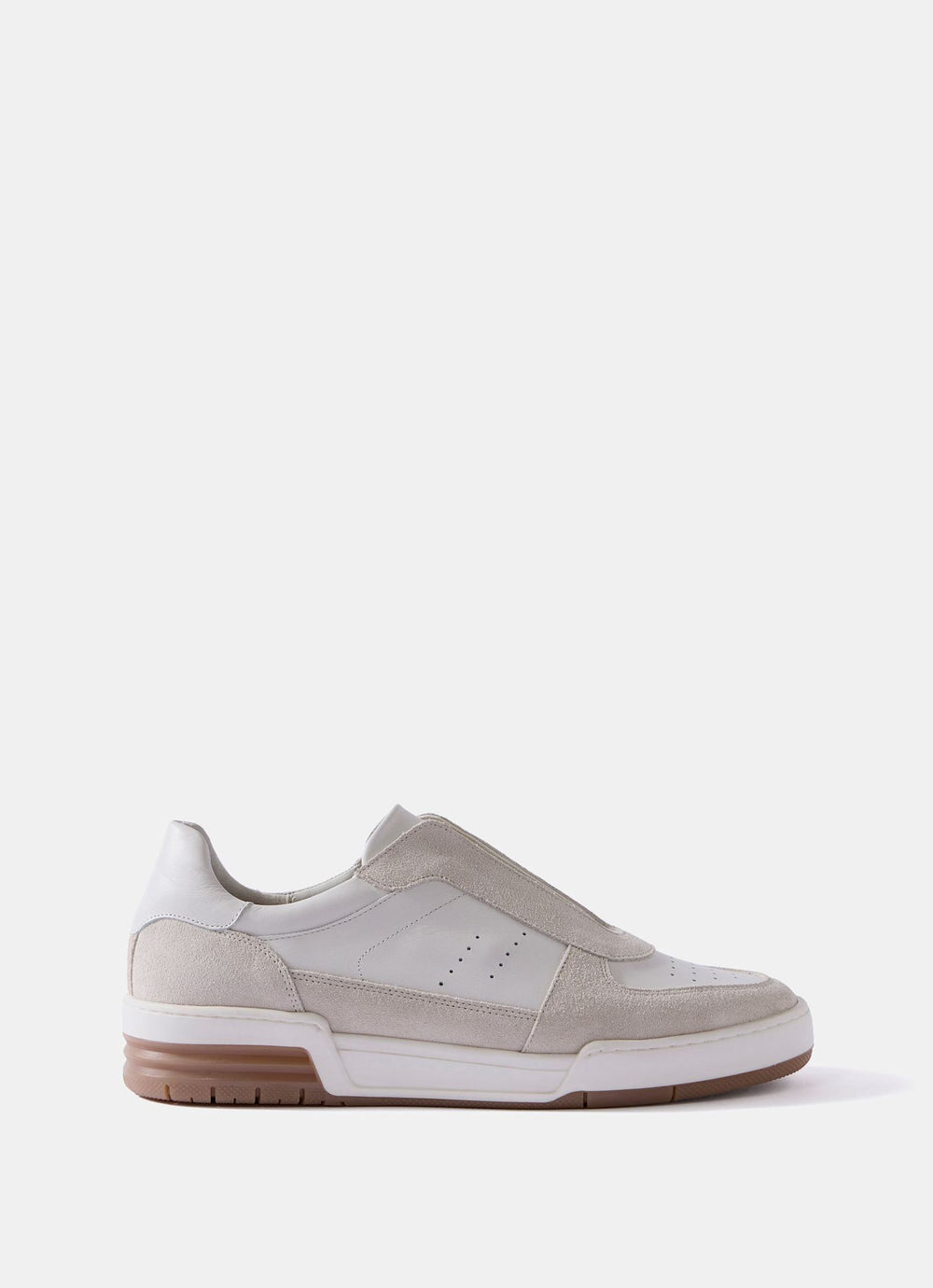 Rylie White Suede Slip On Trainers
