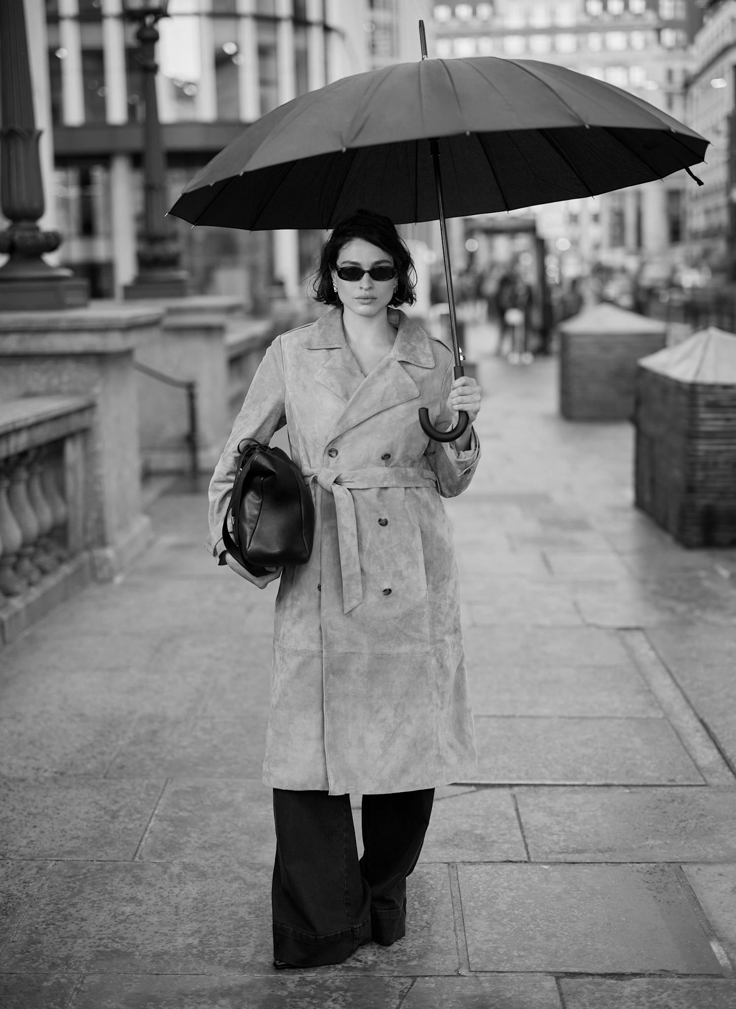 Neutral Suede Trench Coat – Mint Velvet