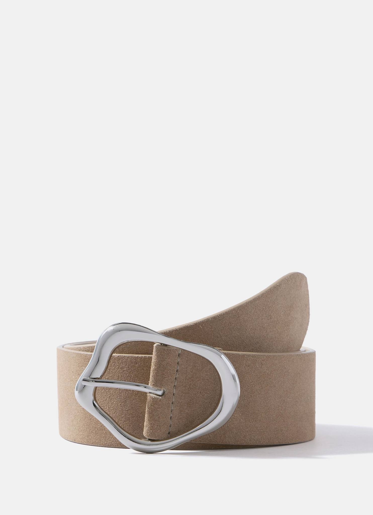 Neutral Suede Wide Belt – Mint Velvet