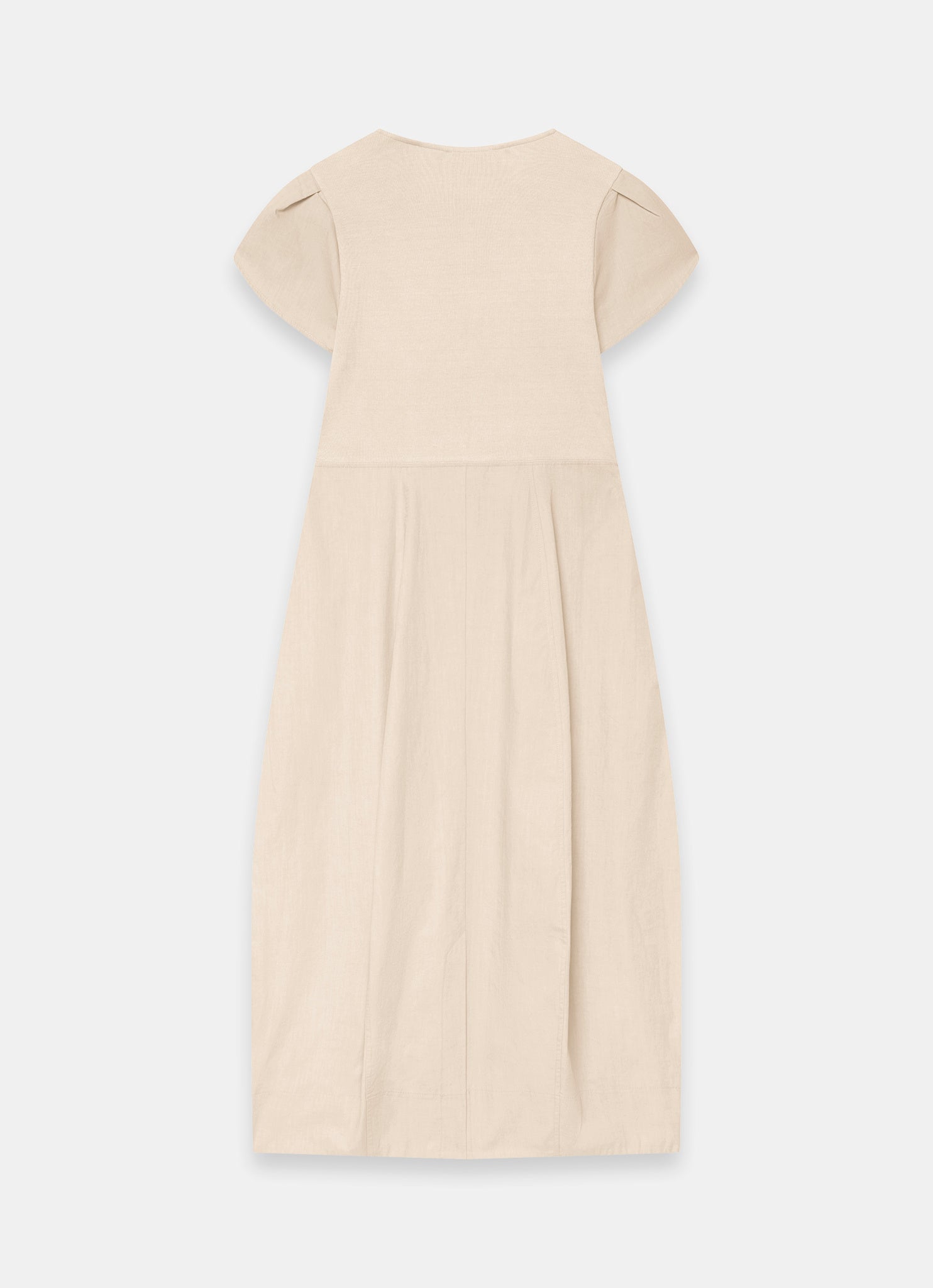 Neutral Cotton Blend Tulip Hem Midi Dress – Mint Velvet
