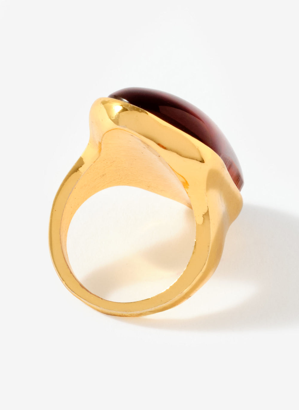 Gold Tone Sculptured Resin Ring