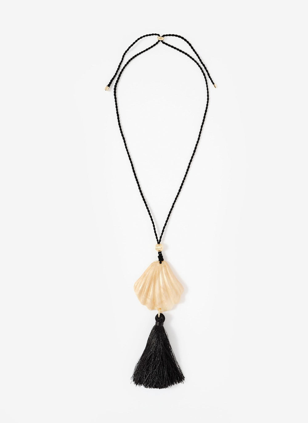 Shell Resin Tassel Pendant Necklace