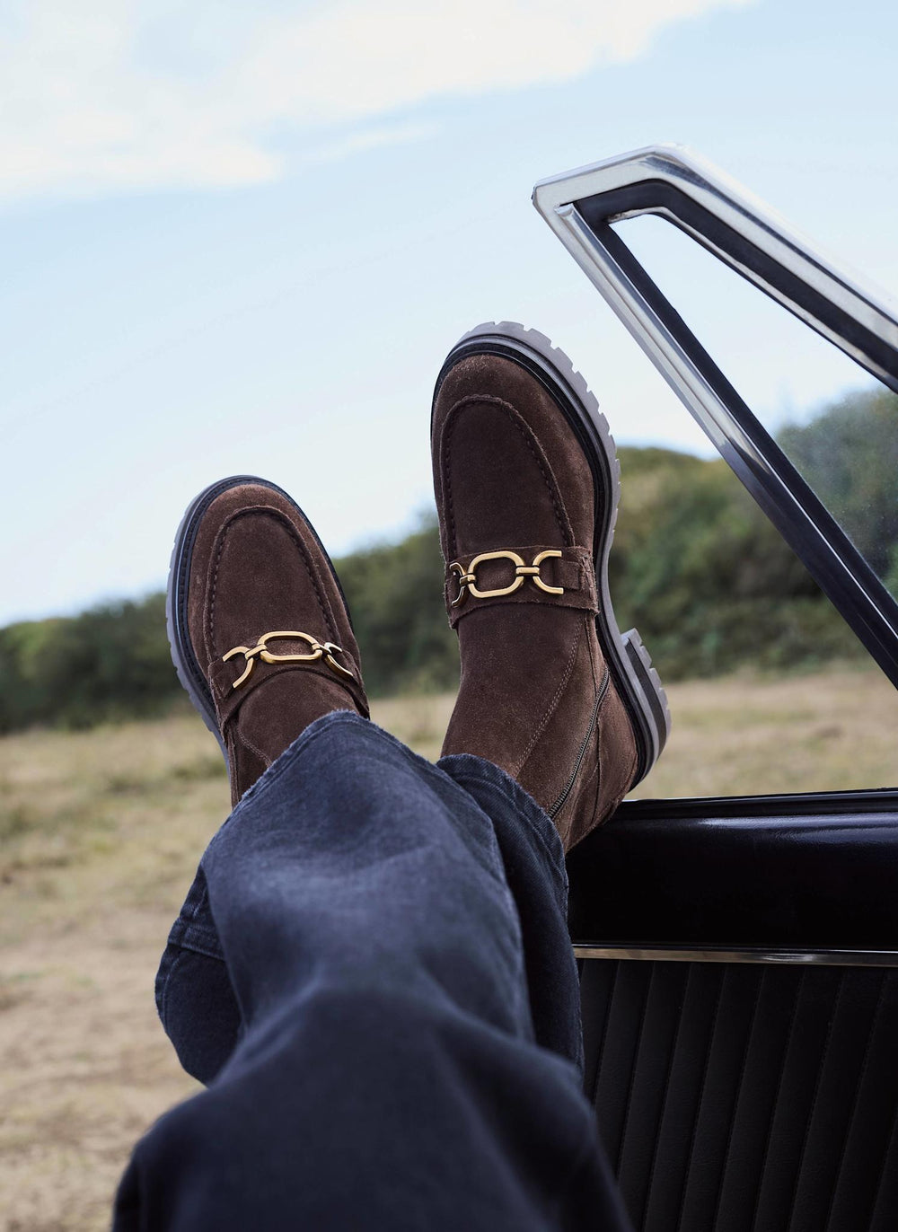 Sidney Brown Suede Loafer Boots