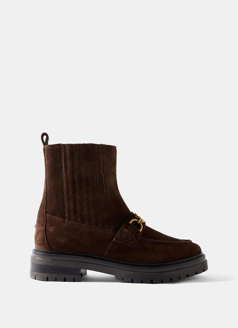Sidney Brown Suede Loafer Boots