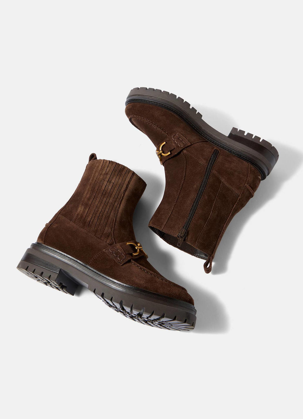 Sidney Brown Suede Loafer Boots