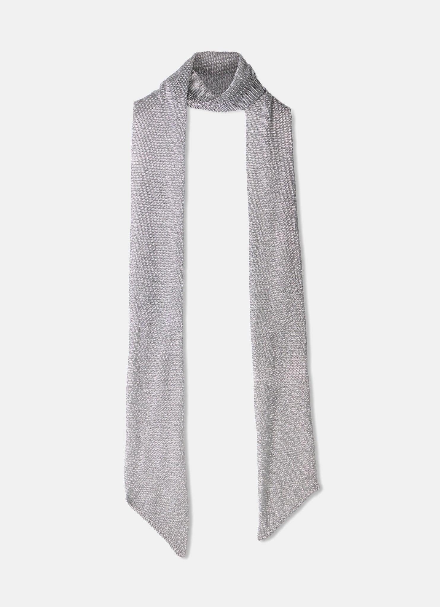 Silver Metallic Skinny Knit Scarf – Mint Velvet