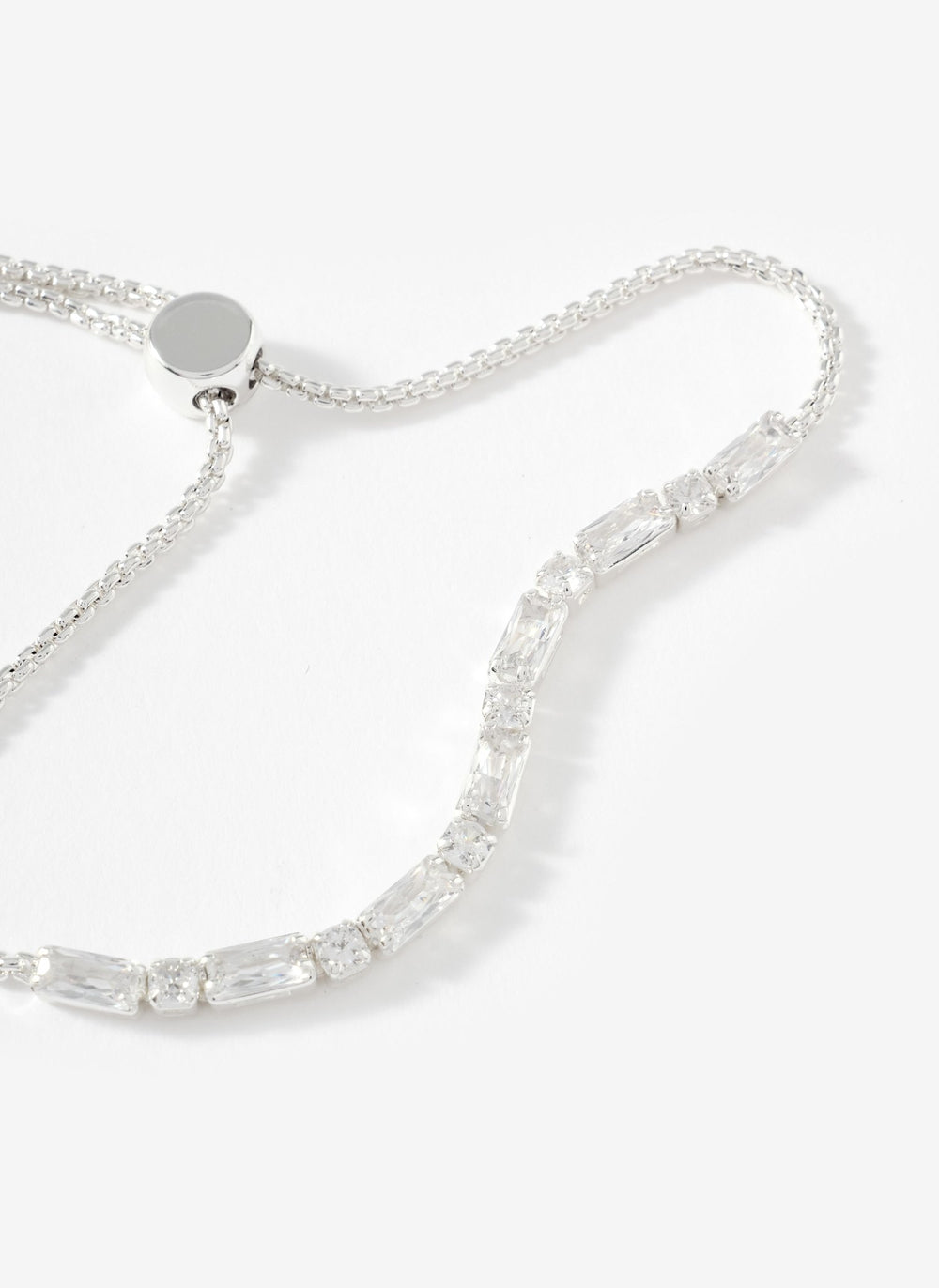 Silver Plated Pave Tennis Bracelet