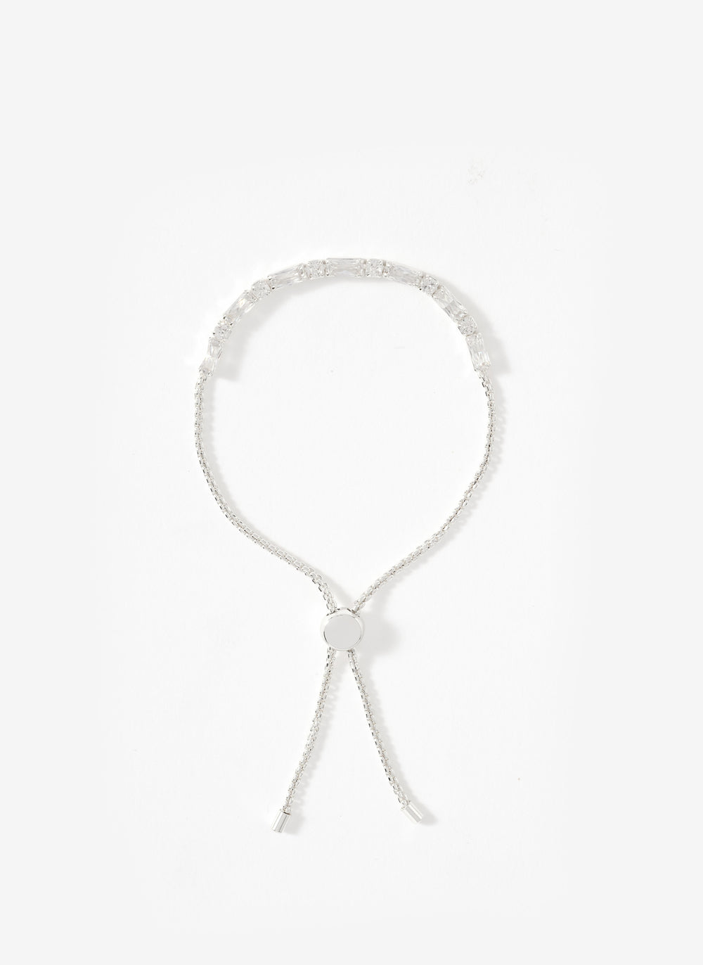 Silver Plated Pave Tennis Bracelet