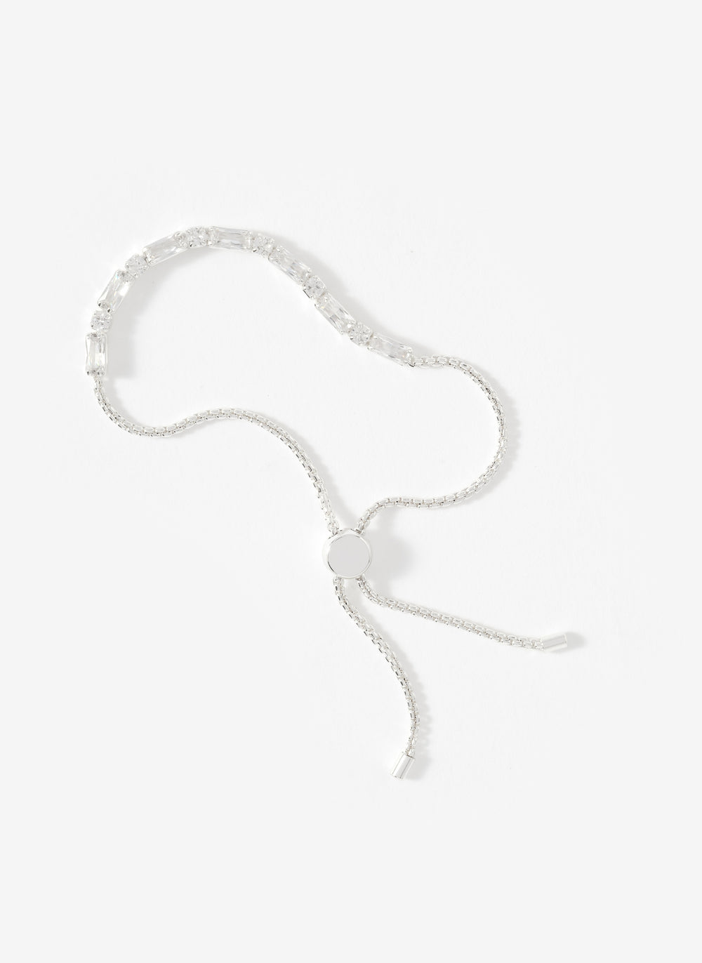 Silver Plated Pave Tennis Bracelet