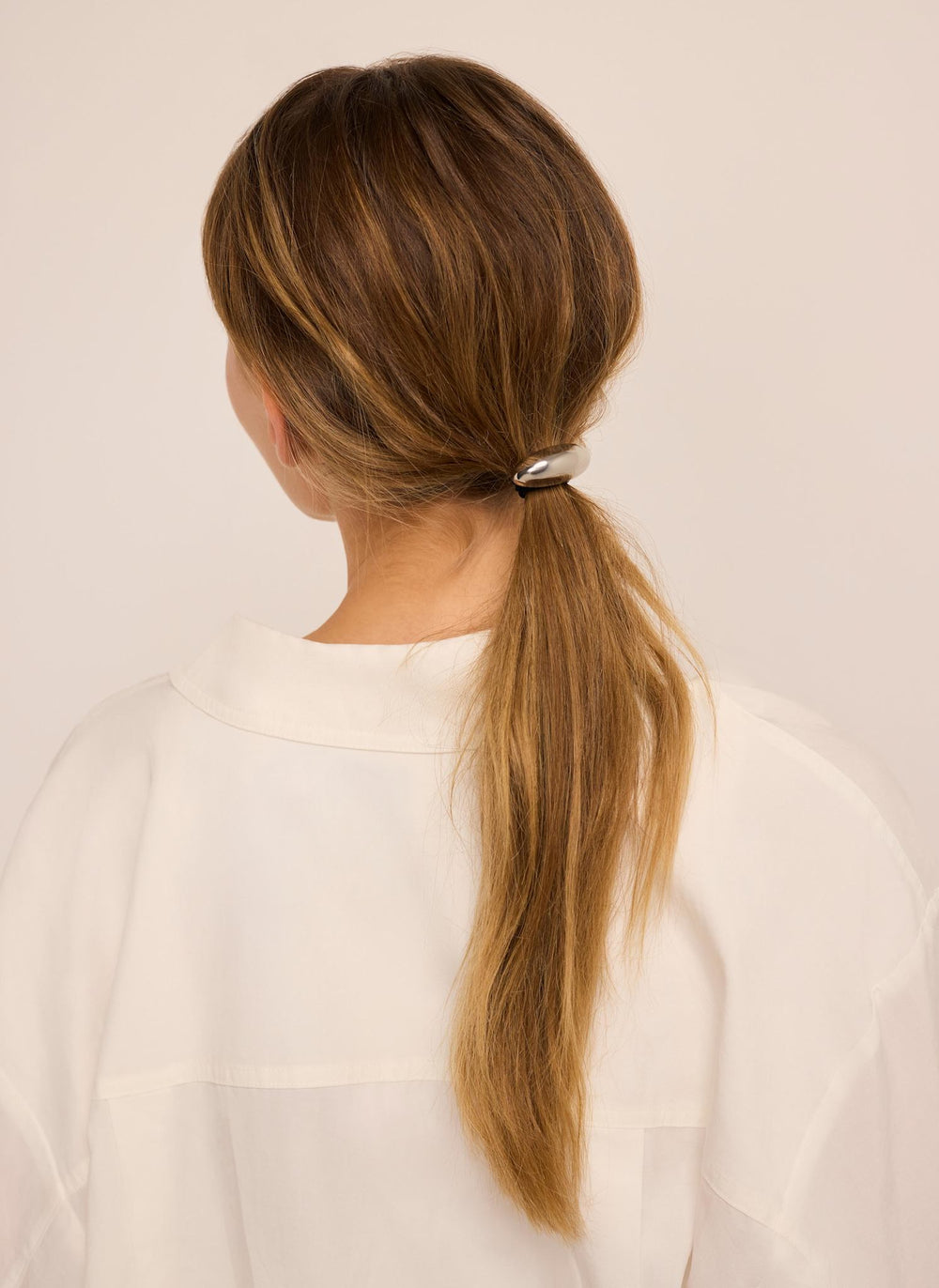Silver Tone Clean Hairband Cuff