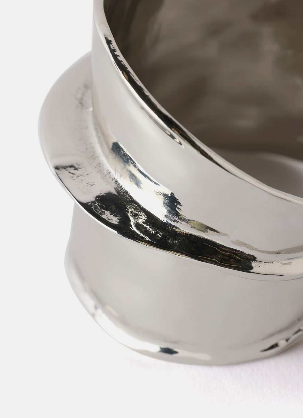 Silver Tone Chunky Cuff Bracelet