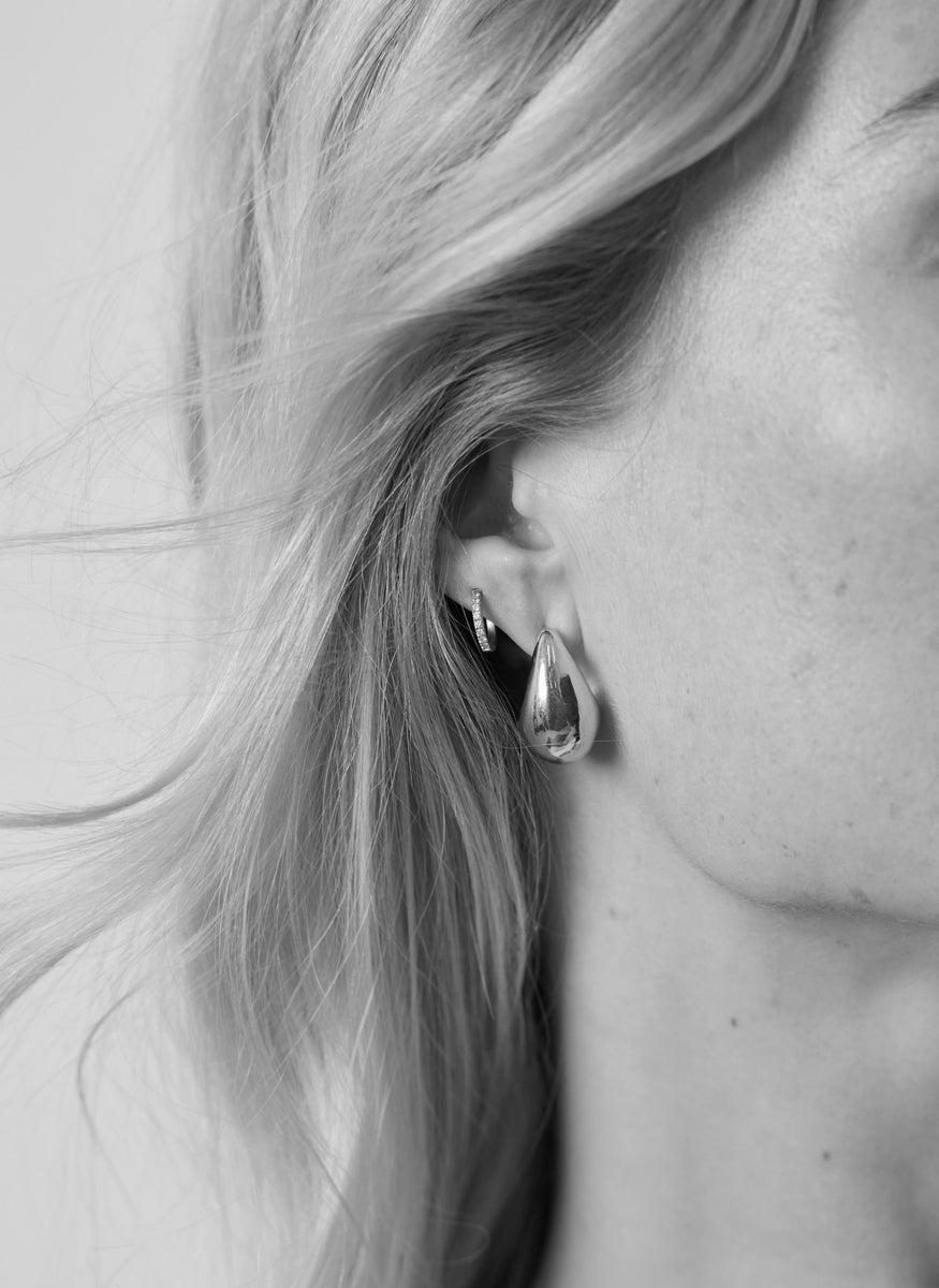 Silver Tone Drop Earrings Mint Velvet