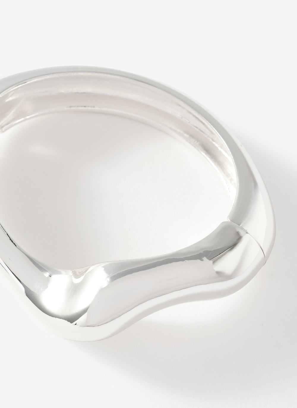 Silver Tone Irregular Wave Bangle