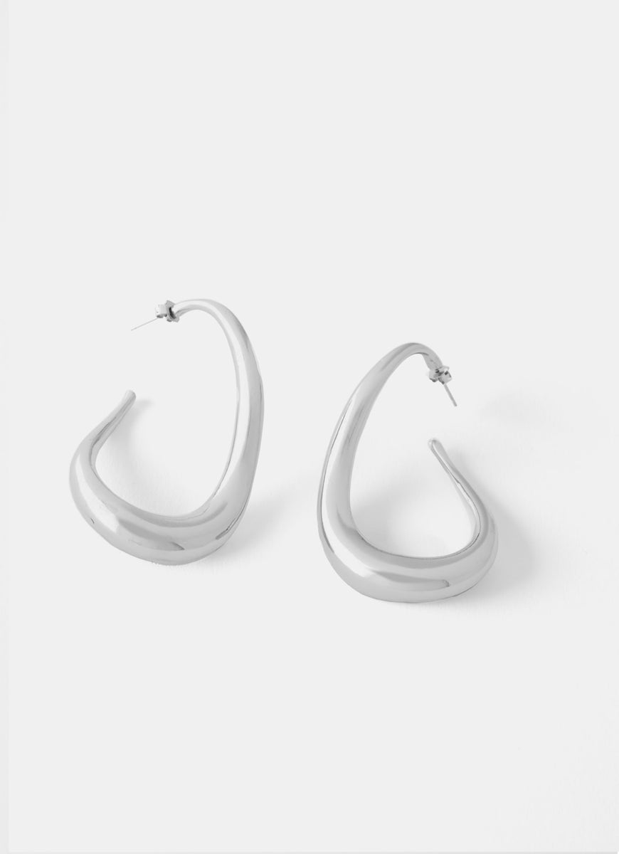 Silver Tone Irregular Earrings Mint Velvet