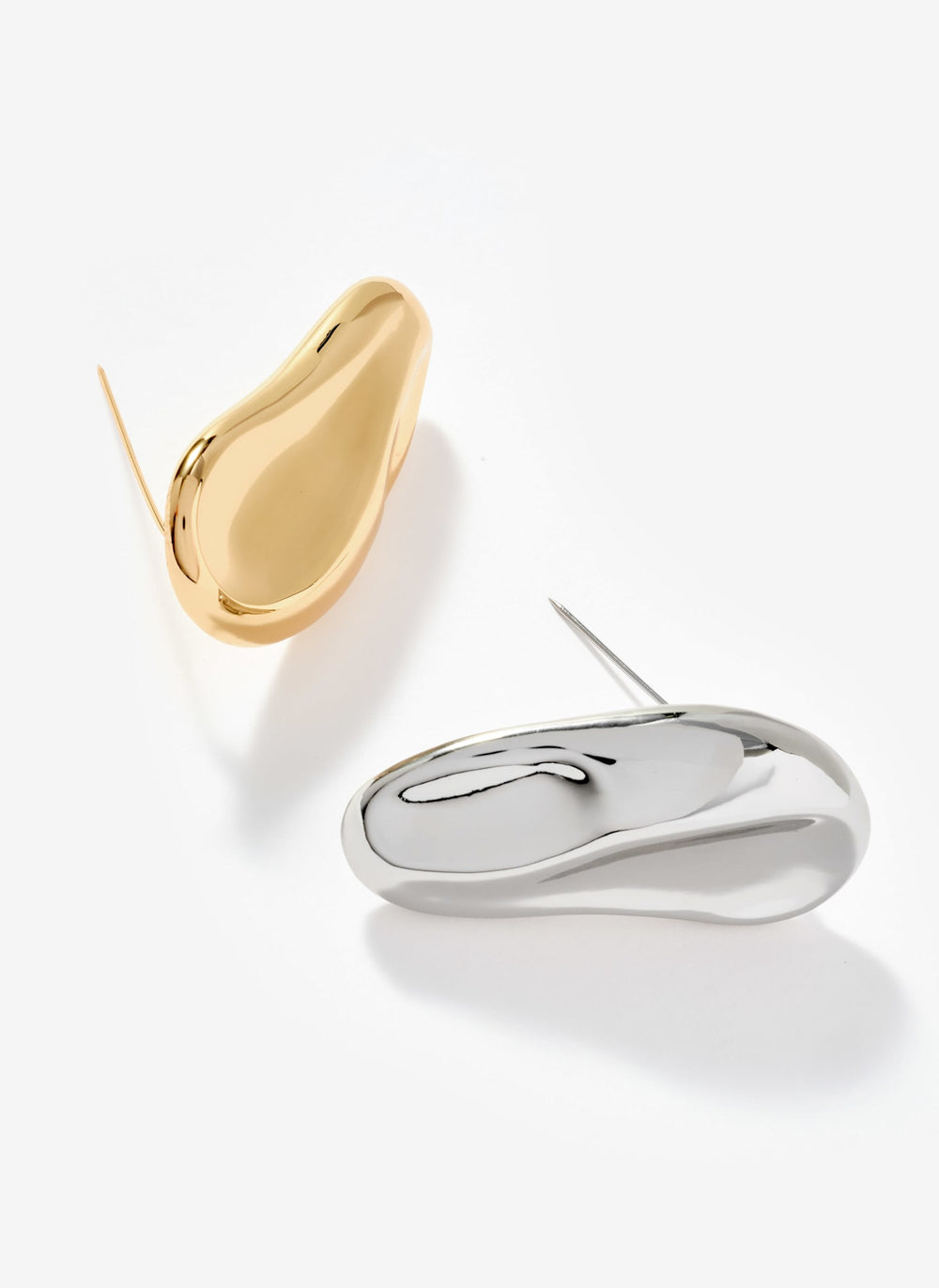 Silver Tone Minimal Brooch