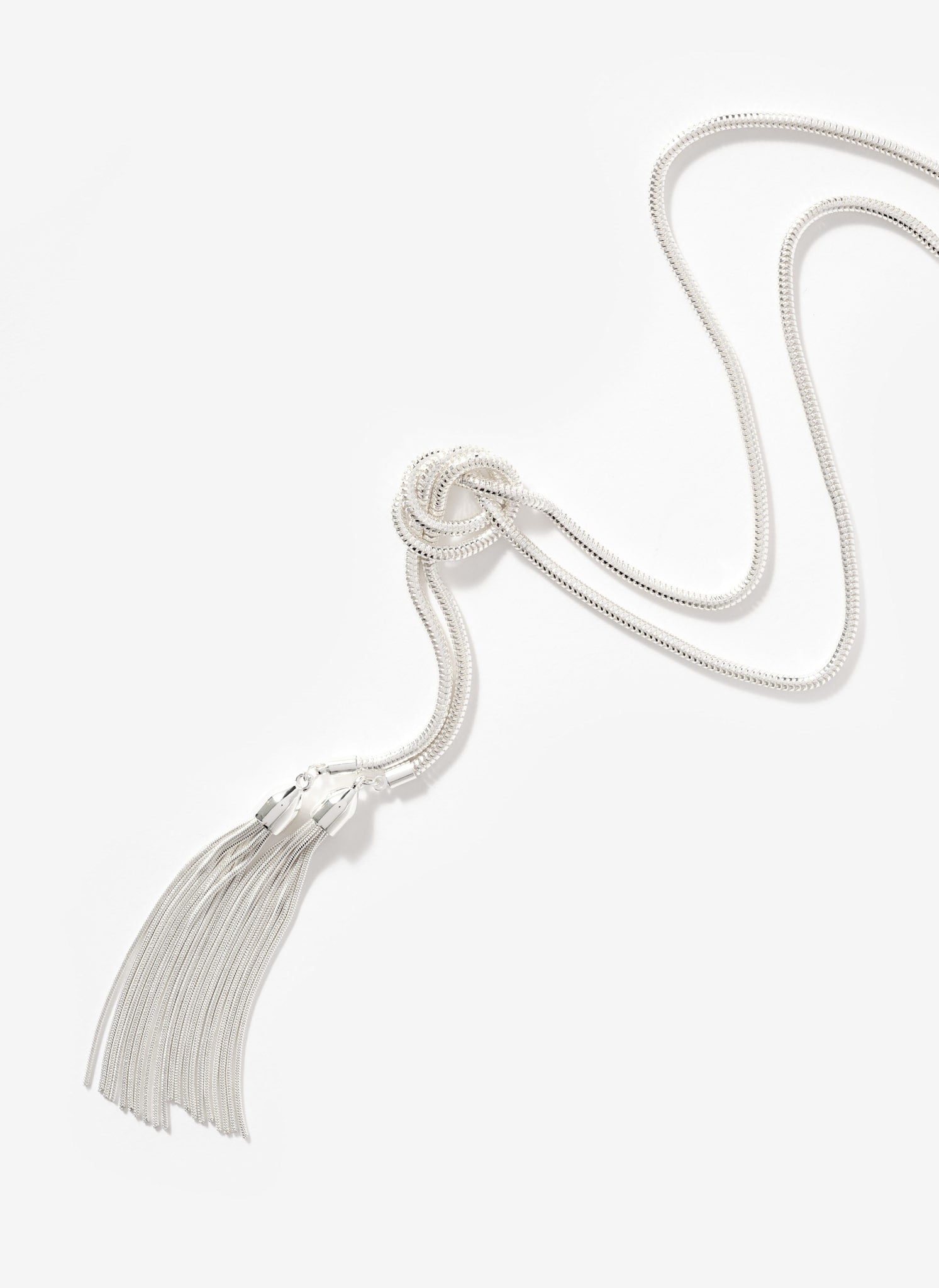 Silver Tone Double Tassel Necklace – Mint Velvet